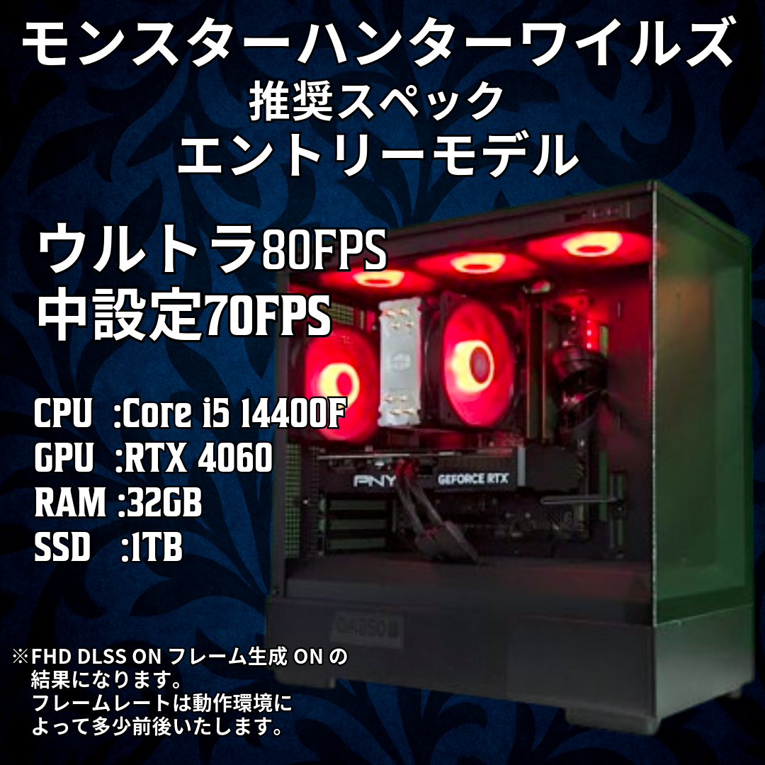 Core i5 14400F・RTX4060 搭載
