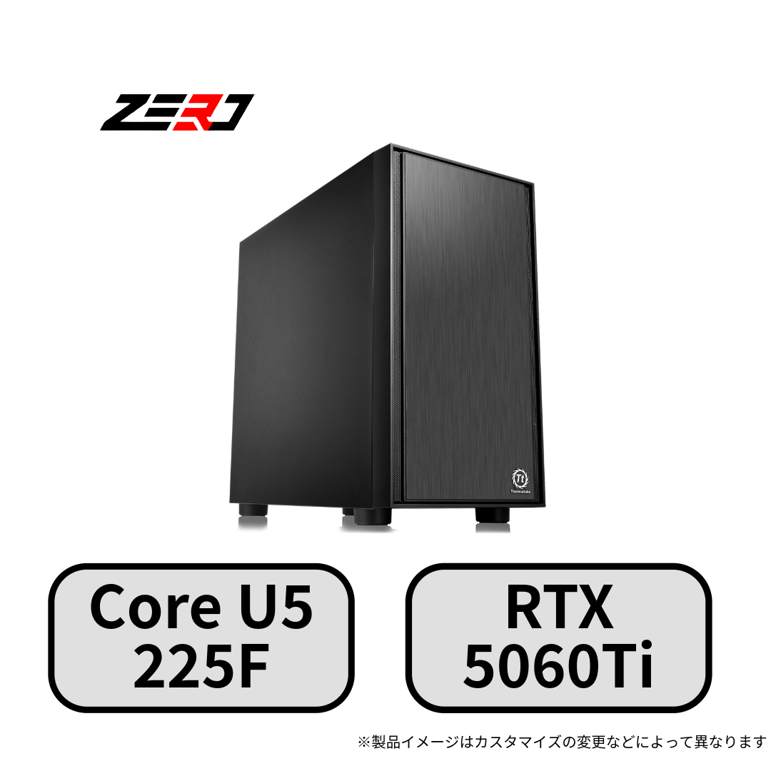 Core Ultra5 225F・RTX5060Ti 搭載