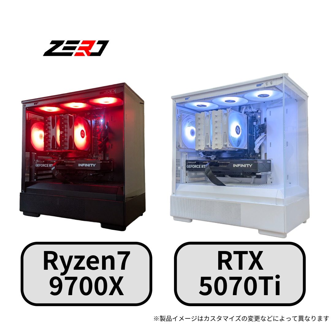 PCショップzeRo / Ryzen7 9700X・RTX5070Ti 搭載
