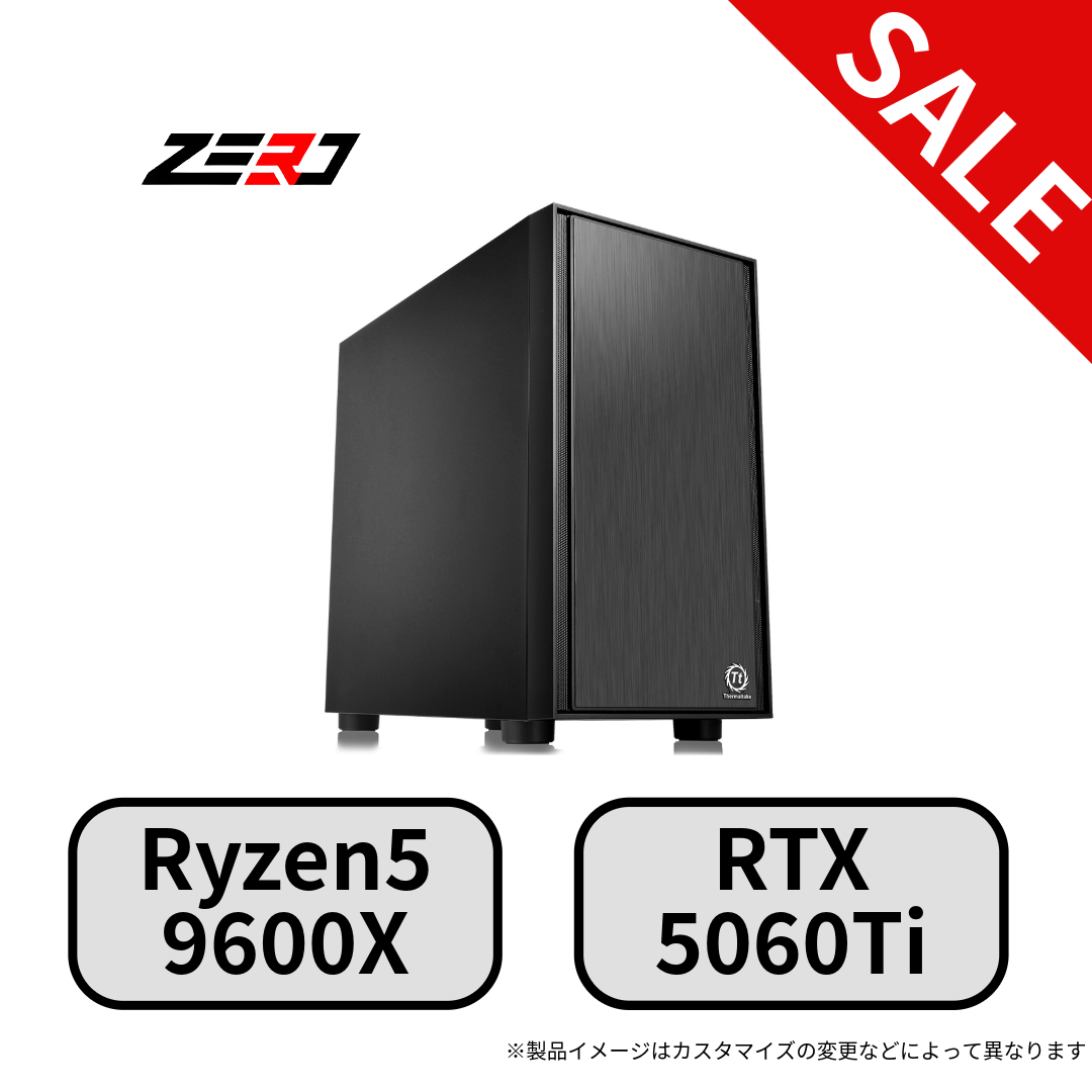 【銀行振込限定】Ryzen5 9600X・RTX5060Ti 搭載